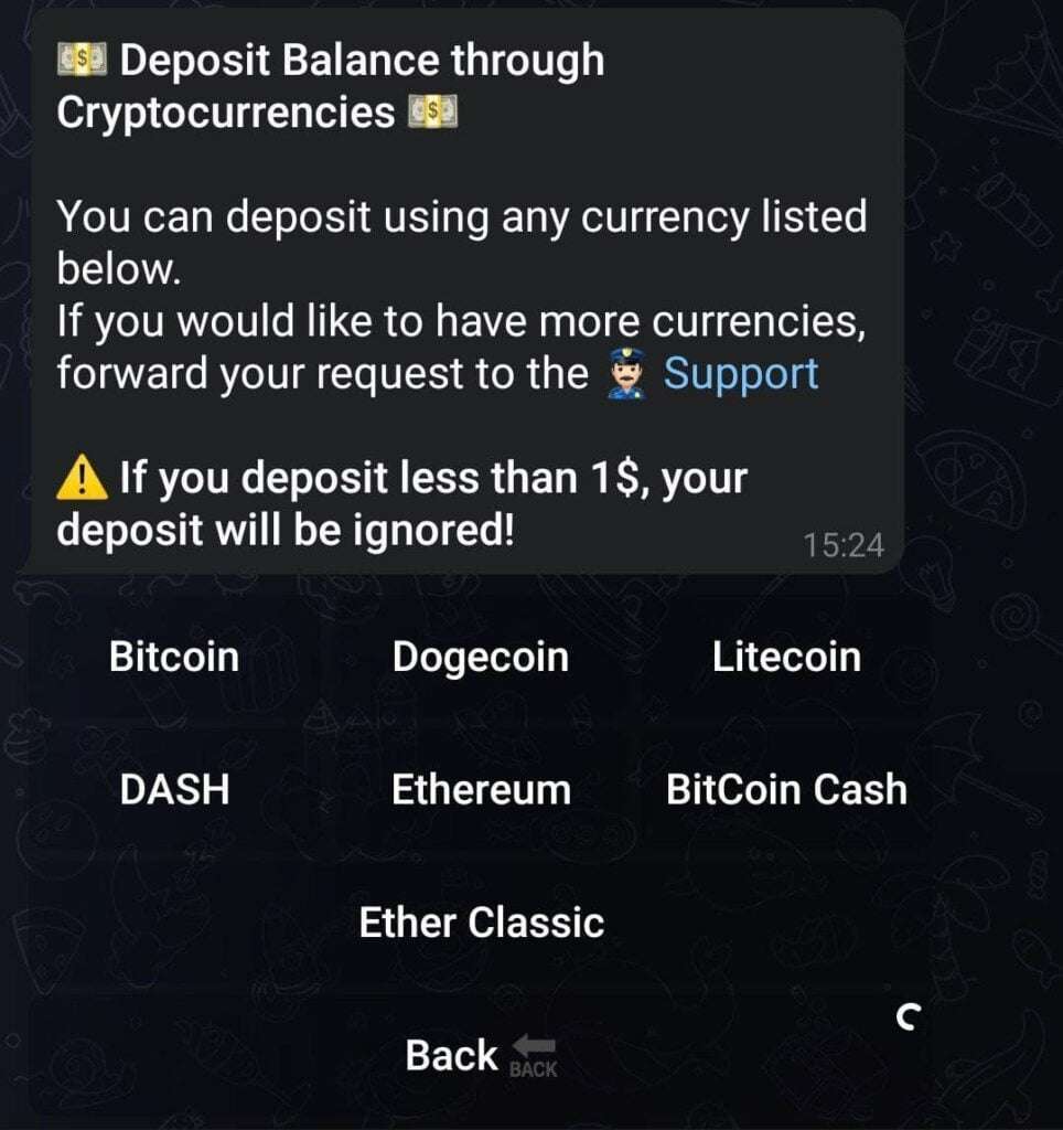 How to deposit via Cryptocurrencies